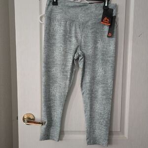 RBX Womens Sage Green With Flower Patterned Yoga Pants